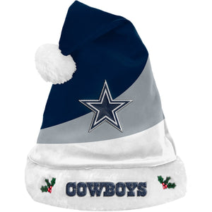 Dallas Cowboys Logo Colorblock Santa Hat NFL Football by Forever Collectibles