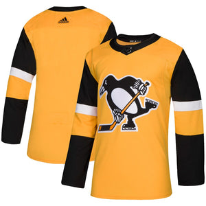 Men's Pittsburgh Penguins adidas Gold Alternate Authentic NHL Hockey Jersey