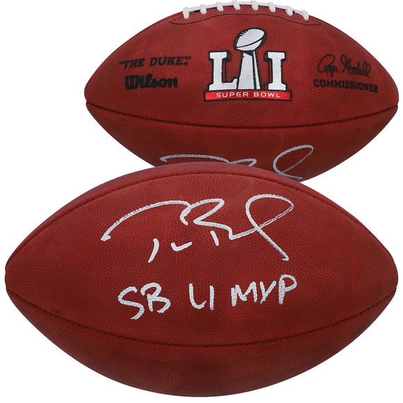 Tom Brady New England Patriots Super Bowl LI Champions Autographed Super Bowl LI Pro Football with 