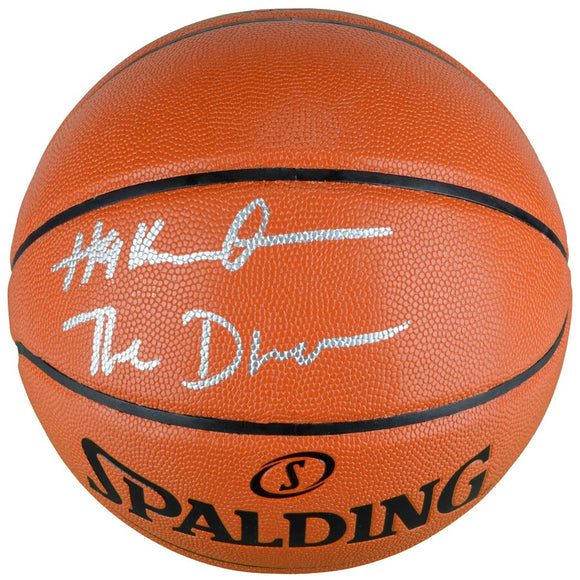 Hakeem Olajuwon Houston Rockets Autographed Indoor/Outdoor Basketball with 
