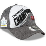 Men's New Era White/Gray Tampa Bay Buccaneers 2020 NFC Champions - Locker Room 9FORTY Snapback Adjustable Hat