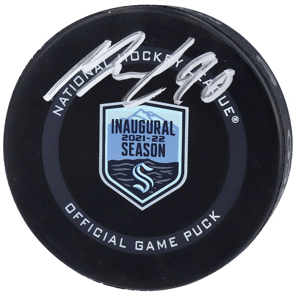 Marcus Johansson Seattle Kraken Autographed 2021-22 Inaugural Season Official Game Puck