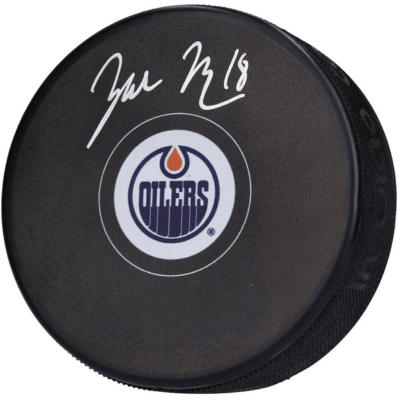 Zach Hyman Edmonton Oilers Autographed Hockey NHL Hockey Puck