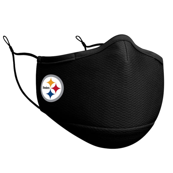 Adult Pittsburgh Steelers NFL Football New Era Black On-Field Adjustable Face Covering
