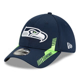 Men's Seattle Seahawks New Era College Navy 2021 NFL Sideline Home 39THIRTY Flex Hat