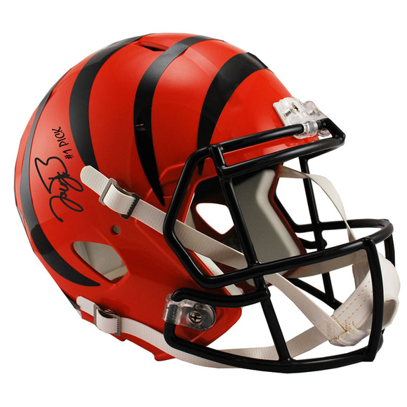 Joe Burrow Cincinnati Bengals Autographed Riddell Speed Replica Helmet with 