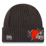 Men's New Era Charcoal Cleveland Browns 2021 NFL Crucial Catch - Knit Hat