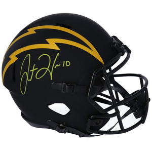 Justin Herbert Los Angeles Chargers Autographed Riddell Eclipse Alternate Speed Replica Helmet