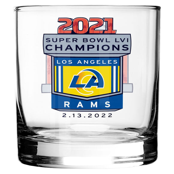 The Sports Vault Los Angeles Rams Super Bowl LVI Champions - 11oz. Rocks Glass