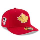 Men's Toronto Blue Jays New Era Red 2018 Stars & Stripes 4th of July On-Field Low Profile 59FIFTY Fitted Hat - Bleacher Bum Collectibles, Toronto Blue Jays, NHL , MLB, Toronto Maple Leafs, Hat, Cap, Jersey, Hoodie, T Shirt, NFL, NBA, Toronto Raptors