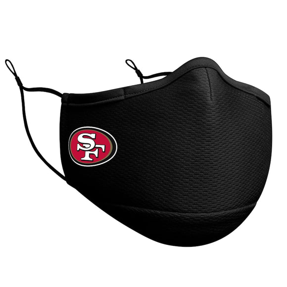 Adult San Francisco 49ers NFL Football New Era Black On-Field Adjustable Face Covering