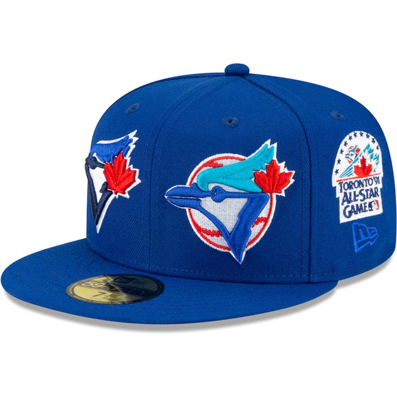Toronto Blue Jays MLB Baseball New Era Patch Pride 59FIFTY Fitted Hat - Royal