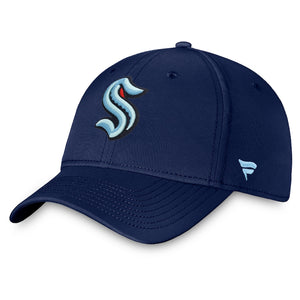 Men's Seattle Kraken Fanatics Branded Deep Sea Blue Primary Logo Flex Hat