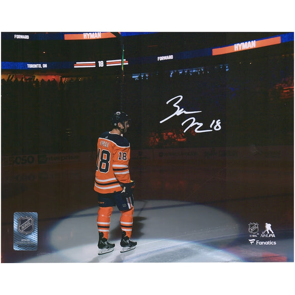 Zach Hyman Edmonton Oilers Autographed 8'' x 10'' Opening Night Introduction Photograph