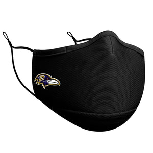 Adult Baltimore Ravens NFL Football New Era Black On-Field Adjustable Face Covering