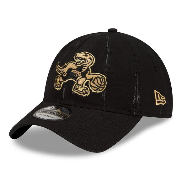 Men's New Era Black Toronto Raptors 2021/22 City Edition Official 9TWENTY Adjustable Hat