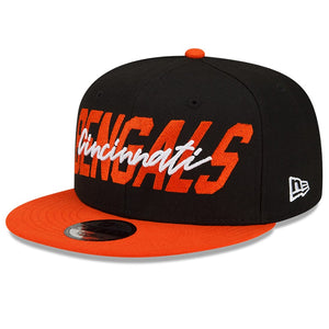 Men's Cincinnati Bengals New Era Black/Orange 2022 NFL Draft 9FIFTY Snapback Adjustable Hat