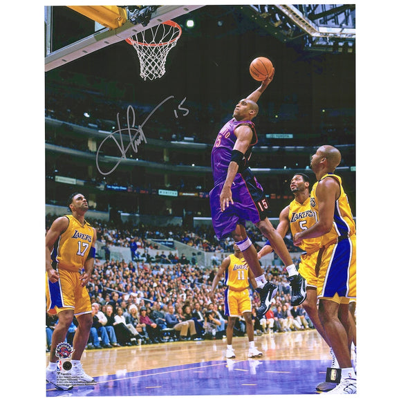 Vince Carter Toronto Raptors NBA Basketball Autographed 8'' x 10'' Dunk vs. Lakers Photograph