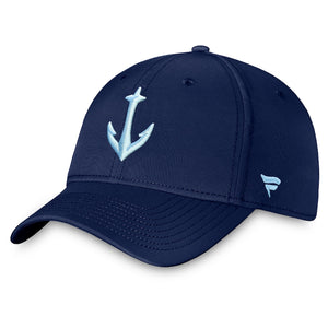 Seattle Kraken NHL Hockey Fanatics Branded Secondary Logo Flex Hat – Deep Sea Blue