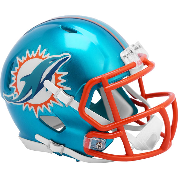 NFL Football Riddell Miami Dolphins Alternate Flash Mini Revolution Speed Replica Helmet