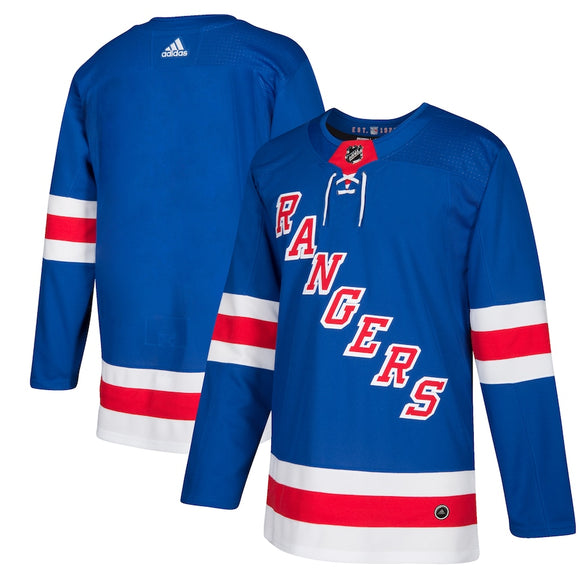 Men's New York Rangers Adidas Royal Home Authentic NHL Hockey Blank Jersey
