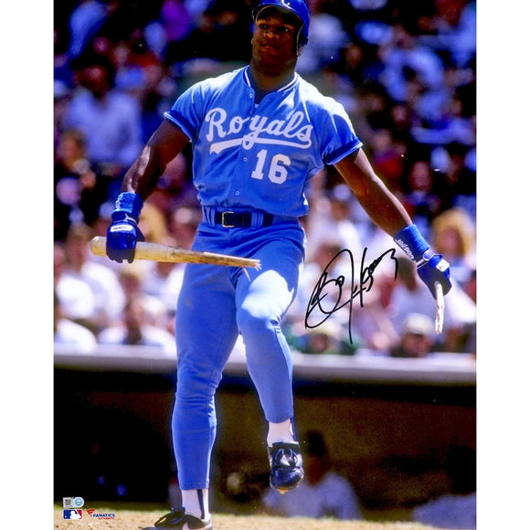 Bo Jackson Kansas City Royals MLB Baseball Autographed 16'' x 20'' Breaking Bat Photograph