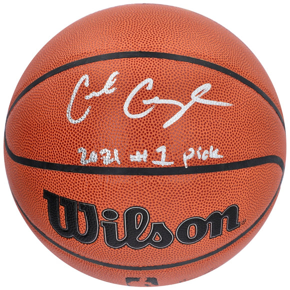 Cade Cunningham Detroit Pistons Autographed Wilson Replica Basketball with 