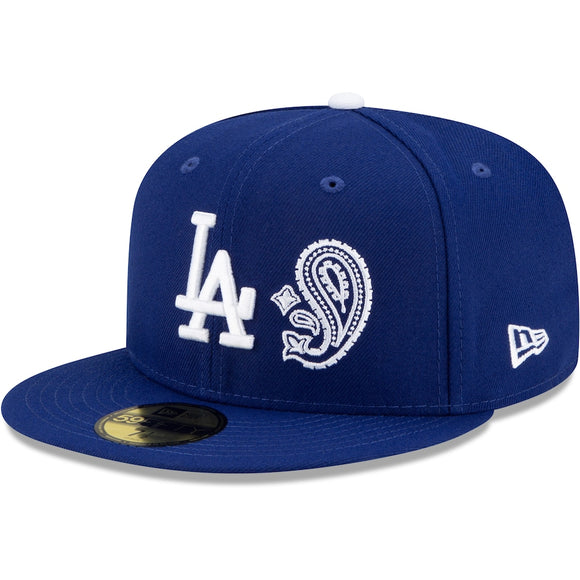 Los Angeles Dodgers New Era Patchwork Undervisor 59FIFTY Fitted Hat - Royal