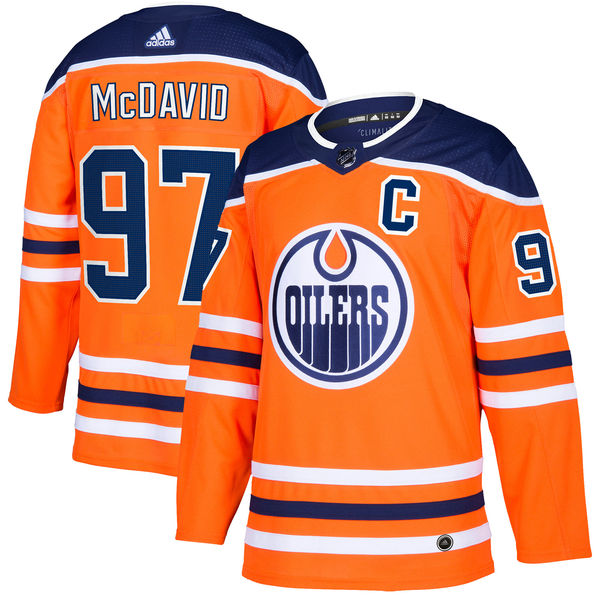 Men's Edmonton Oilers Connor McDavid adidas Orange Home Authentic