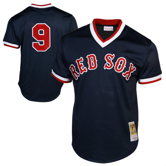 Men's Ted Williams Boston Red Sox 1990 Mitchell & Ness Authentic Cooperstown Collection Batting Practice Jersey - Navy Blue - Bleacher Bum Collectibles, Toronto Blue Jays, NHL , MLB, Toronto Maple Leafs, Hat, Cap, Jersey, Hoodie, T Shirt, NFL, NBA, Toronto Raptors