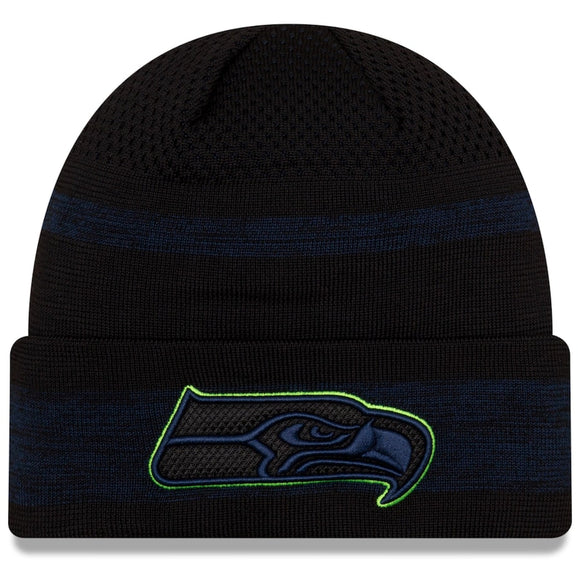 Men's New Era Black Seattle Seahawks 2021 NFL Sideline - Tech Cuffed Knit Hat
