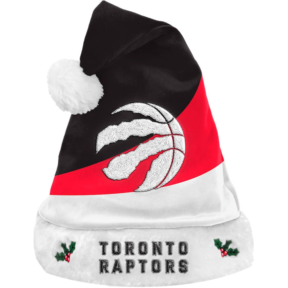 Toronto Raptors Logo Colorblock Santa Hat NBA Basketball by Forever Collectibles