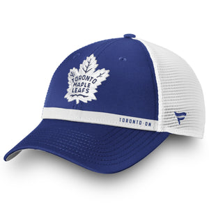 Toronto Maple Leafs Fanatics Branded Authentic Pro Rinkside Trucker Adjustable Hat – Blue/White - Bleacher Bum Collectibles, Toronto Blue Jays, NHL , MLB, Toronto Maple Leafs, Hat, Cap, Jersey, Hoodie, T Shirt, NFL, NBA, Toronto Raptors