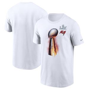 Men's Nike White Tampa Bay Buccaneers Super Bowl LV Champions - Iconic T-Shirt