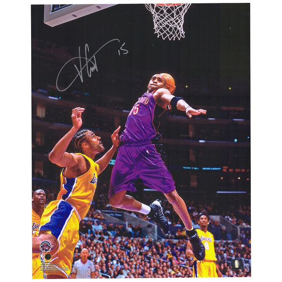 Vince Carter Toronto Raptors NBA Basketball Autographed 8'' x 10'' Windmill Dunk Photograph