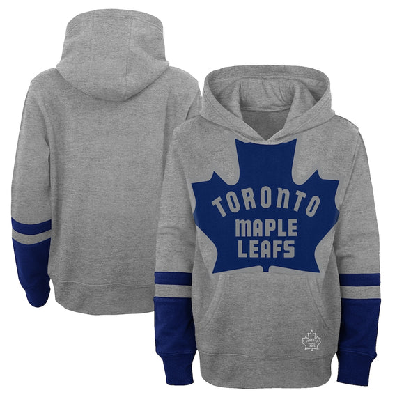 Youth Toronto Maple Leafs Heather Gray Special Edition - Big Face Fleece Pullover Hoodie
