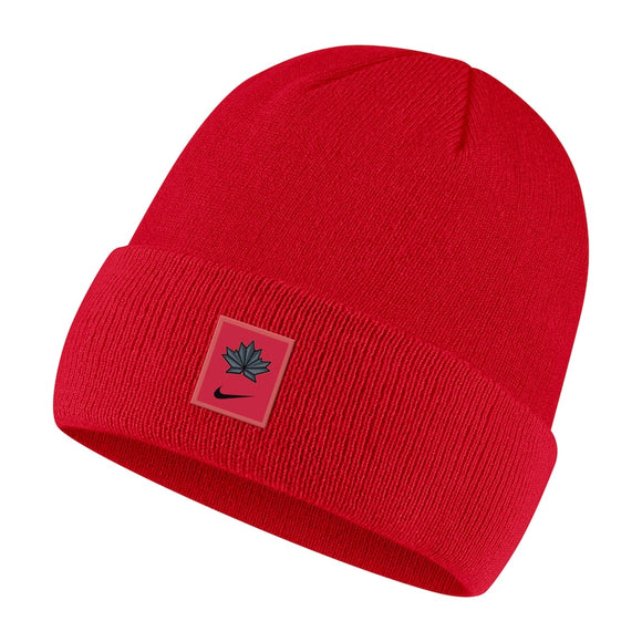 Men's Nike Red Hockey Team Canada 2022 Olympics Cuffed Knit Hat Cap Beanie Toque