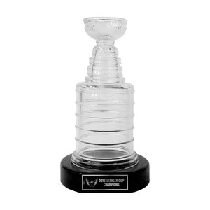 Washington Capitals 2018 Stanley Cup Champions – 8" Glass Replica Trophy - Bleacher Bum Collectibles, Toronto Blue Jays, NHL , MLB, Toronto Maple Leafs, Hat, Cap, Jersey, Hoodie, T Shirt, NFL, NBA, Toronto Raptors