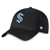 Seattle Kraken NHL Hockey Fanatics Branded Primary Logo Flex Hat – Black
