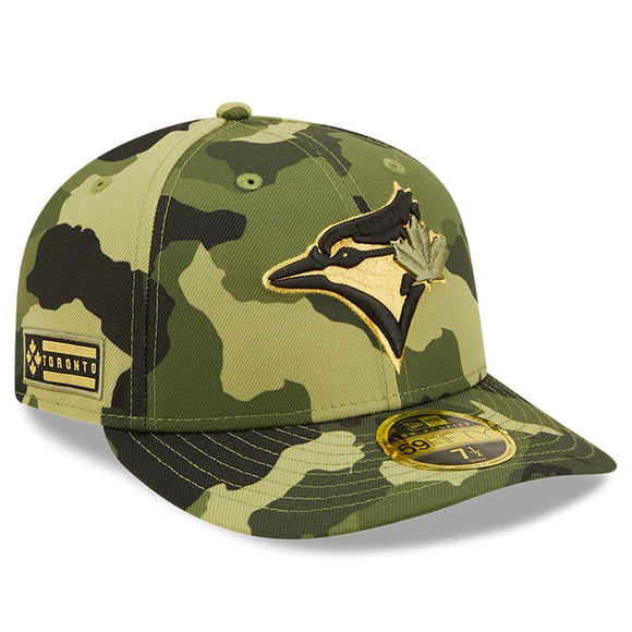 Men's Toronto Blue Jays New Era Camo 2022 Armed Forces Day On-Field Low Profile 59FIFTY
