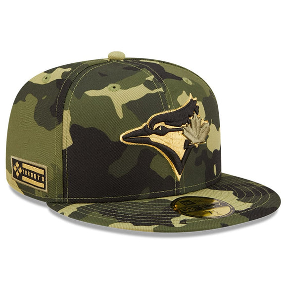 Men's Toronto Blue Jays New Era Camo 2022 Armed Forces Day - On-Field 59FIFTY Fitted Hat
