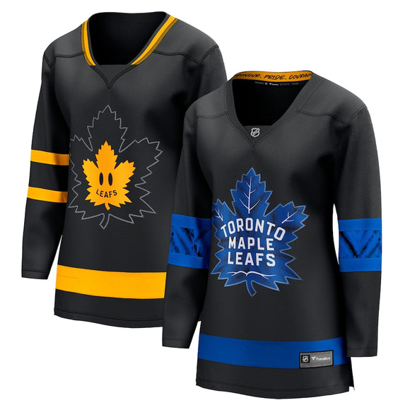 Women's Toronto Maple Leafs Fanatics Branded Black - Alternate Premier Breakaway Reversible Blank Jersey