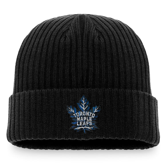Men's Toronto Maple Leafs Fanatics Branded Black - Core Alternate Logo Cuffed Knit Hat