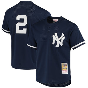 Derek Jeter New York Yankees Mitchell & Ness Cooperstown Collection 1995 Batting Practice Jersey – Navy