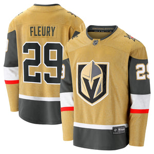 Men's Vegas Golden Knights Marc-Andre Fleury Fanatics Branded Gold 2020/21 Alternate - Premier Breakaway Player Jersey