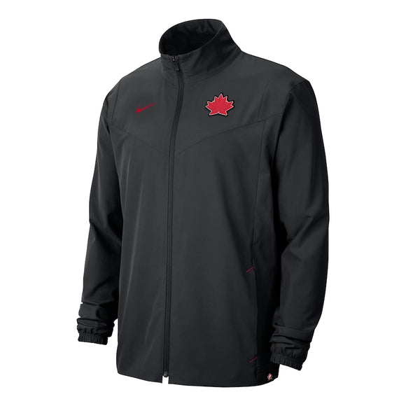 Men's Nike Black IIHF International Hockey Team Canada 2022 Woven Full Zip Jacket
