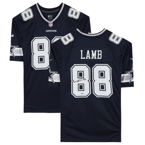 CeeDee Lamb Dallas Cowboys Autographed Navy Nike Game NFL Football Jersey with Hologram