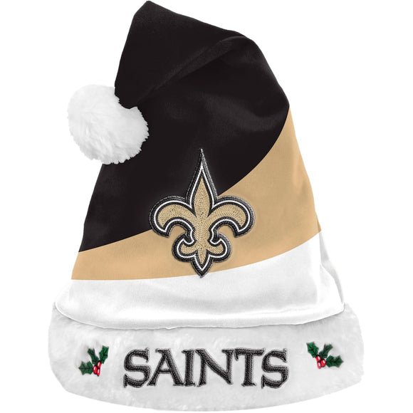 New Orleans Saints Logo Colorblock Santa Hat NFL Football by Forever Collectibles