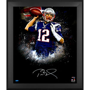 Tom Brady New England Patriots Framed Autographed 20" x 24" 2016 In Focus Photograph