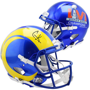 Cooper Kupp Los Angeles Rams Signed Super Bowl LVI Champions Riddell Replica Authentic Helmet w/ Inscription